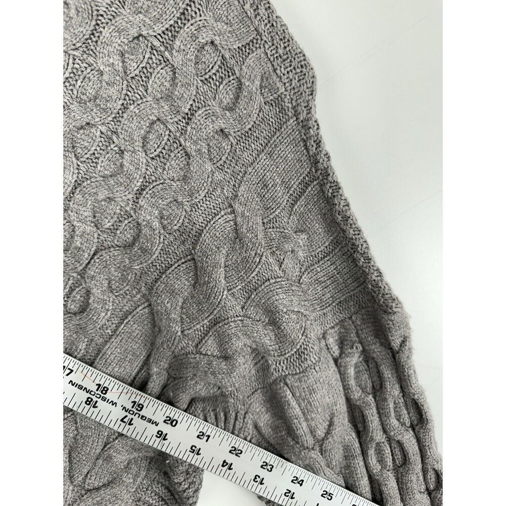 Anthropologie Women’s Size Small Grey Cable Knit Cozy Chunky Sweater - Picture 4 of 7